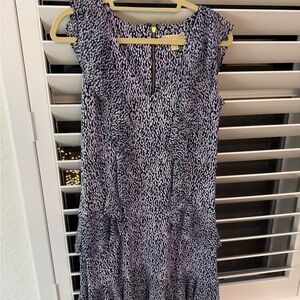 Elegant Black and White Patterned Dress